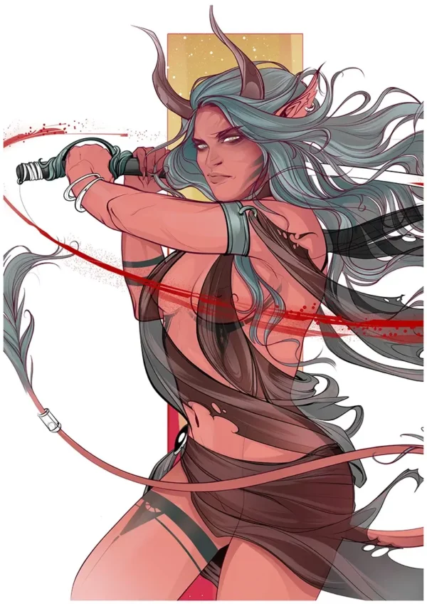 Original character demon print by Anna Morozova