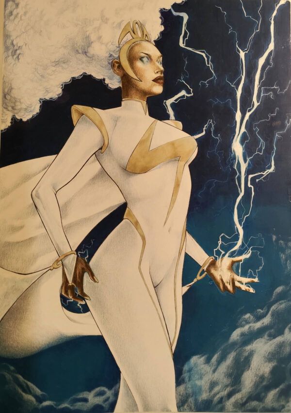 Original art Storm from X-Men by Claudia Balboni