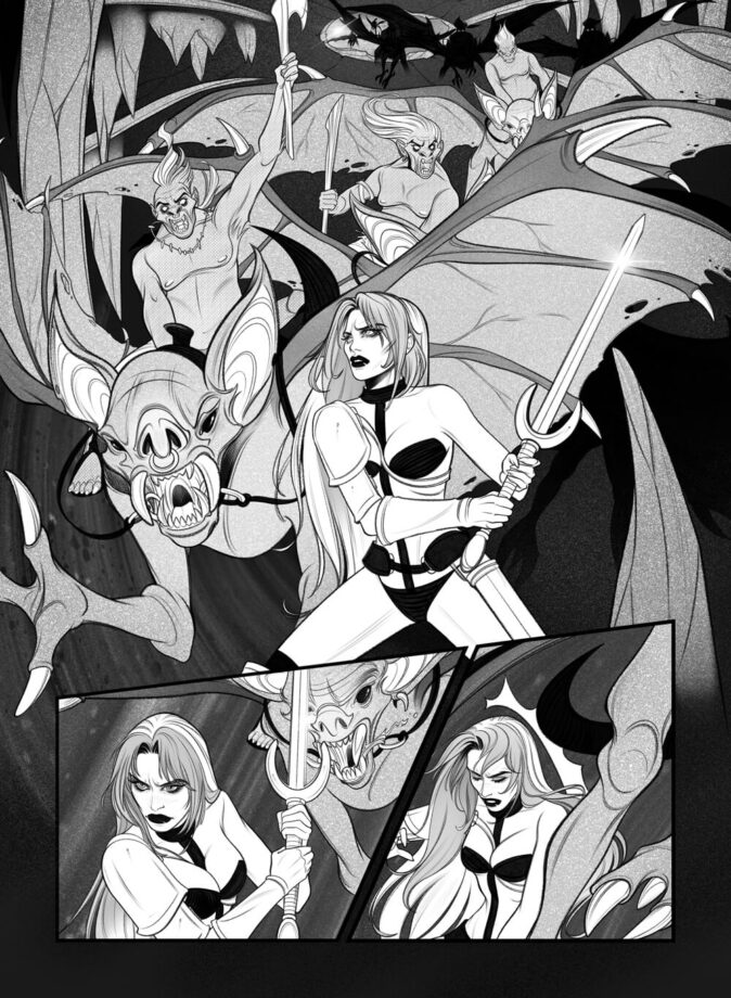 Taarna page Inks by Anna Morozova